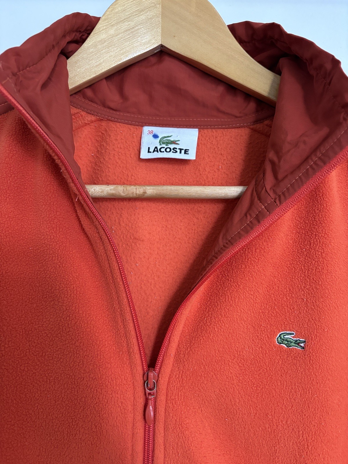Lacoste Sport Orange Fleece Full Zip Jacket Colorblock Performan - photo 4