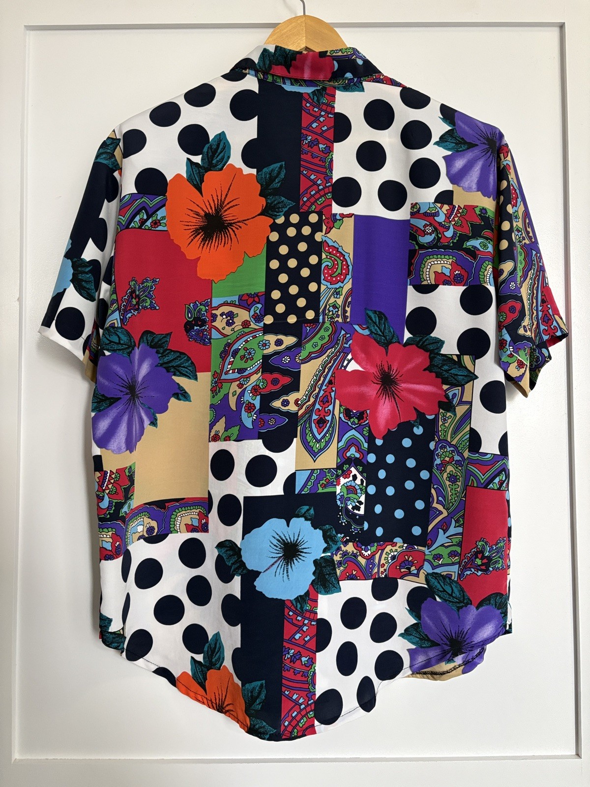 Vintage Dino Classic Patchwork Shirt [Large] Multi Color Floral - photo 3