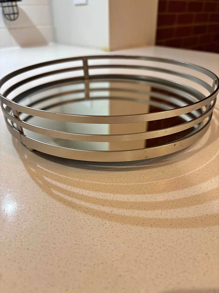 Round Mirrored Tray