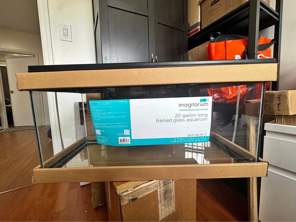 Imagitarium Long Open-Glass Aquarium Tank, 20 Gallon