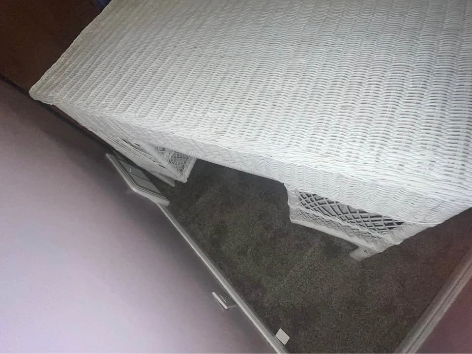 Vintage cottagecore wicker vanity set - photo 5