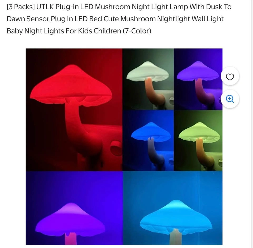 Plug-in LED Mushroom Night Light - photo 4