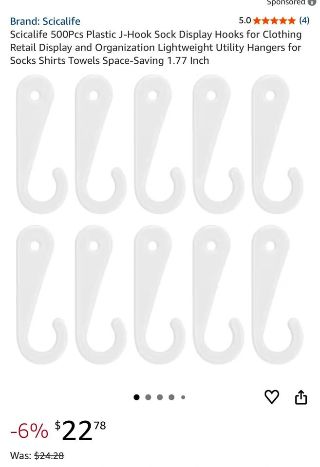 500 pcs Display Hooks