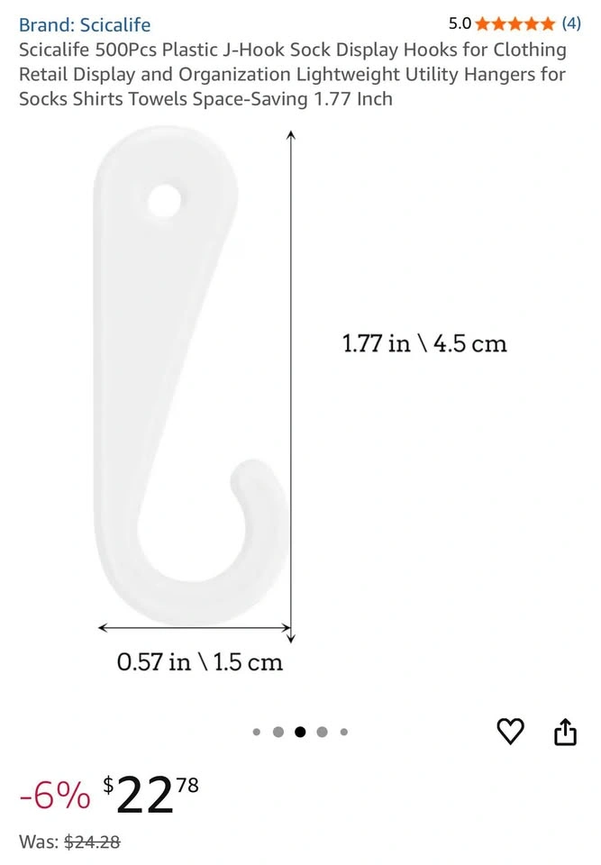500 pcs Display Hooks - photo 2