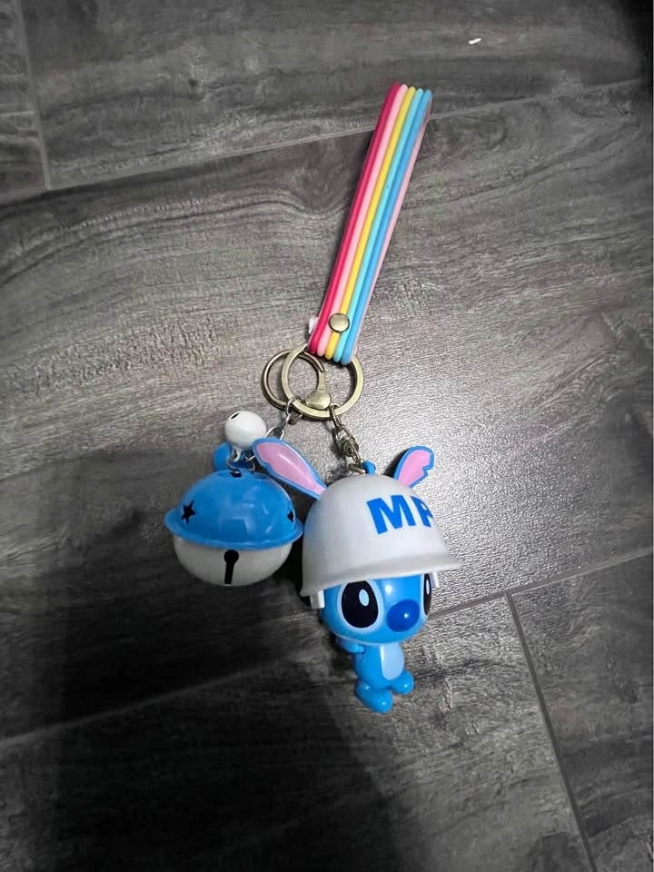Stitch key chain with bell