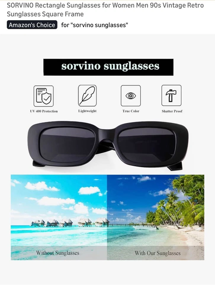 Rectangle Retro Sunglasses - photo 5