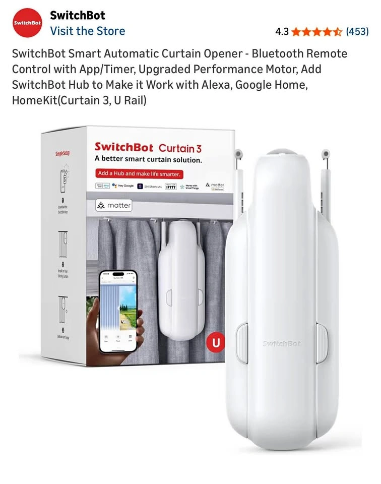 Switchbot Smart Automatic Curtain Opener