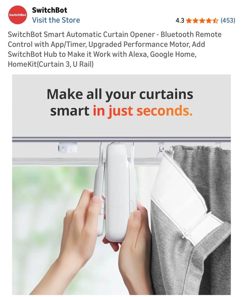 Switchbot Smart Automatic Curtain Opener - photo 3