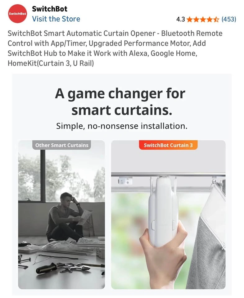 Switchbot Smart Automatic Curtain Opener - photo 4