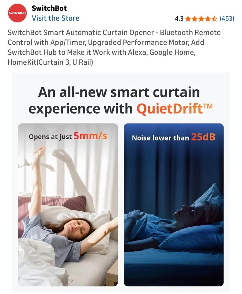 Switchbot Smart Automatic Curtain Opener - photo 5
