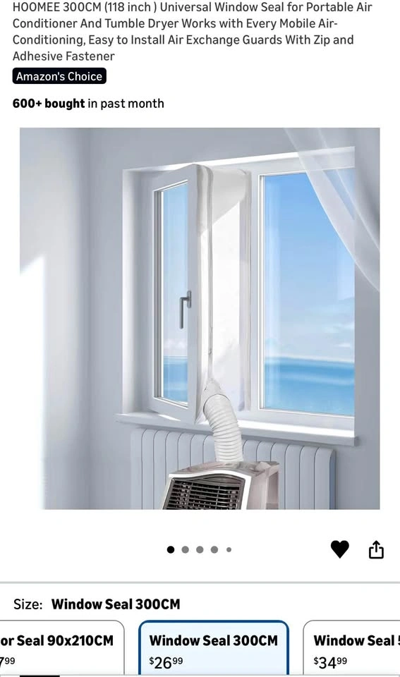 HOOMEE Portable AC Window Seal Kit - 300CM