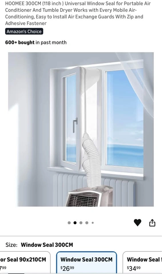 HOOMEE Portable AC Window Seal Kit - 300CM - photo 2