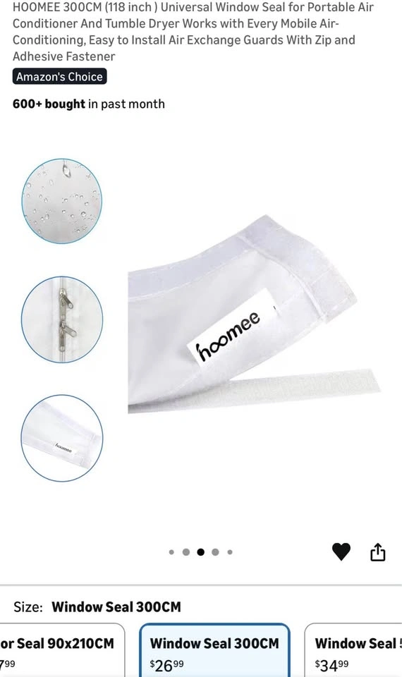 HOOMEE Portable AC Window Seal Kit - 300CM - photo 4