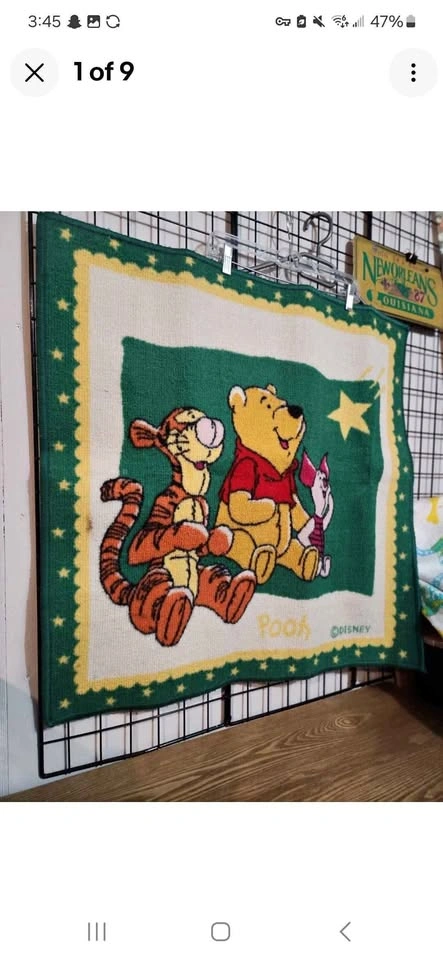 Disney Winnie the Pooh Tigger Vintage 1990s Floor Rug
