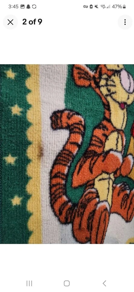 Disney Winnie the Pooh Tigger Vintage 1990s Floor Rug - photo 2