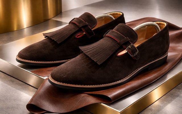Mens Suede Tassel Monk Shoe, BLOW OUT, SALE!