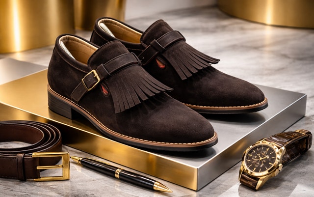 Mens Suede Tassel Monk Shoe, BLOW OUT, SALE! - photo 2
