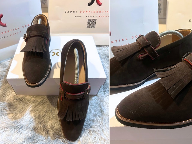 Mens Suede Tassel Monk Shoe, BLOW OUT, SALE! - photo 4