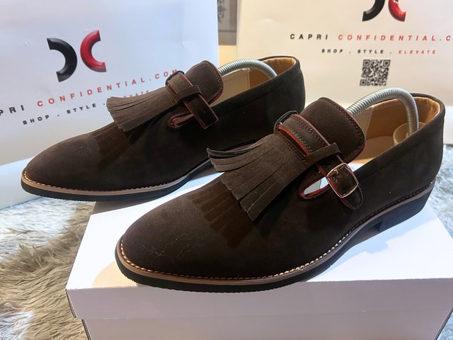 Mens Suede Tassel Monk Shoe, BLOW OUT, SALE! - photo 5
