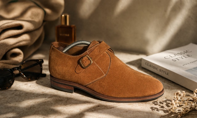 Italian Men's Leather Suede Shoes - Size 10