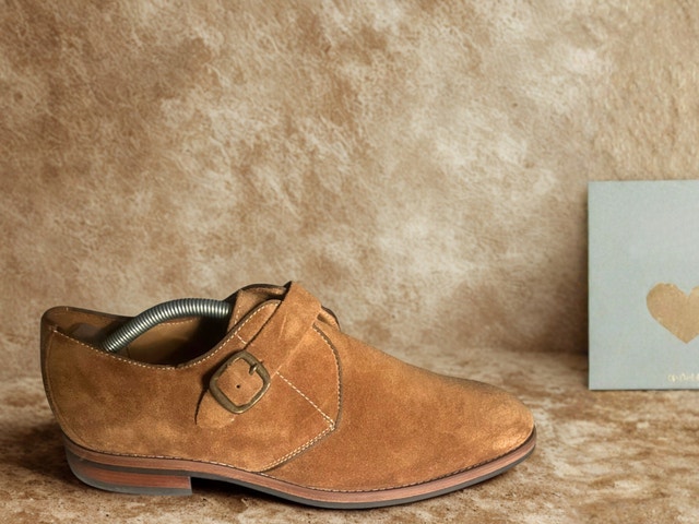 Italian Men's Leather Suede Shoes - Size 10 - photo 3