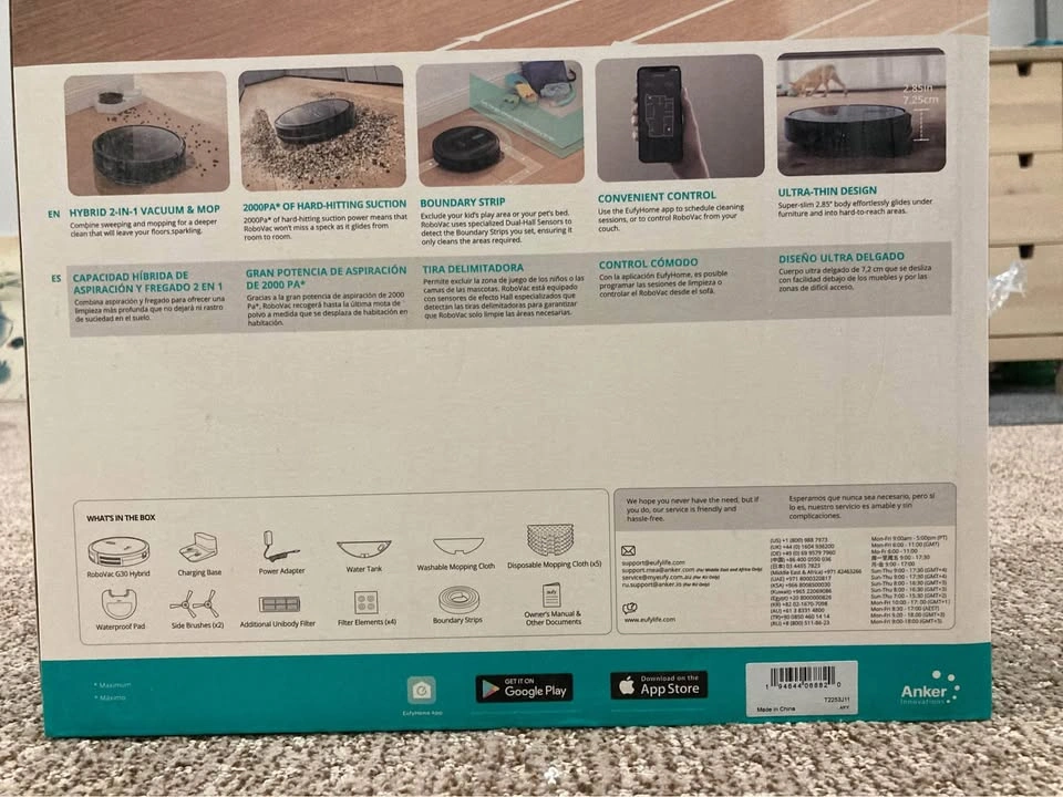 Eufy RoboVac G30 Hybrid Vacuum & Mop - Brand New & Sealed - photo 3
