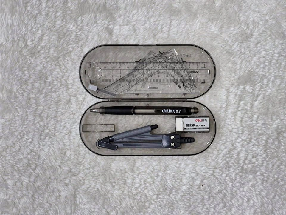 Student Stationery - 8 Piece Compass Ruler Drawing Set