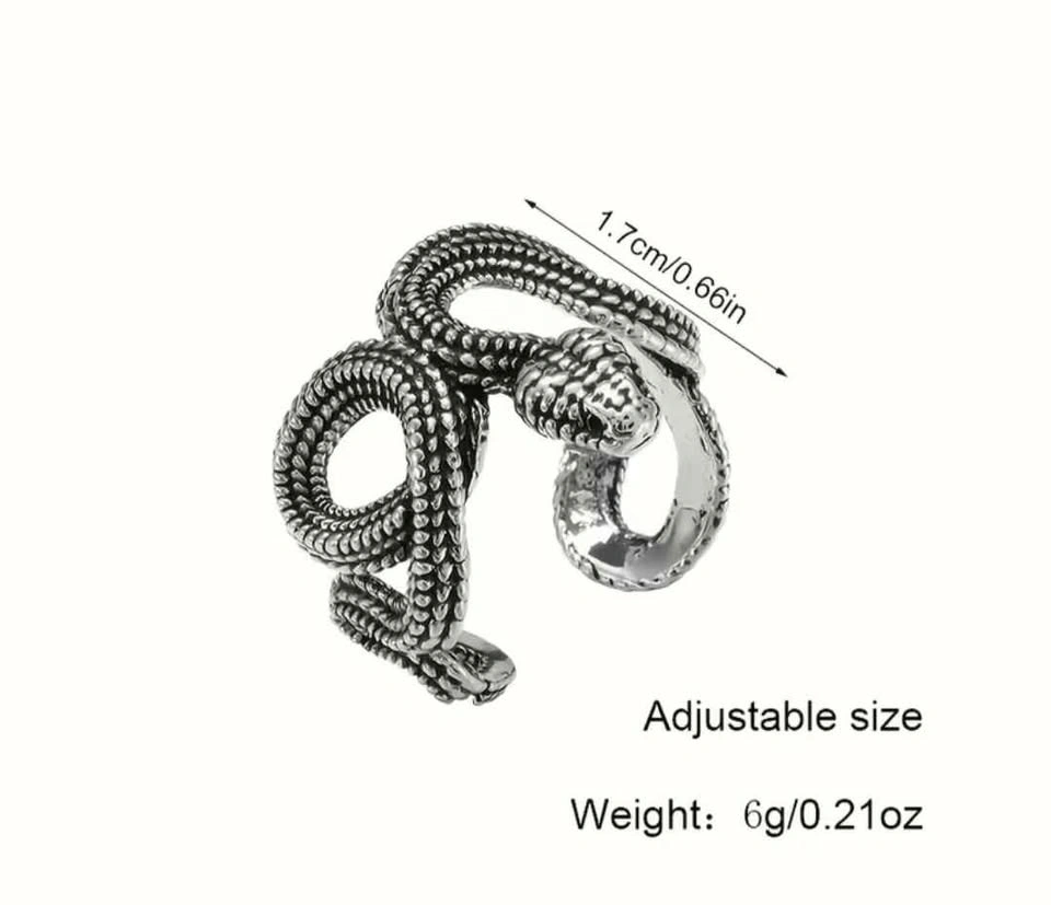 Adjustable 3D Python Ring - Unique Gift - photo 2