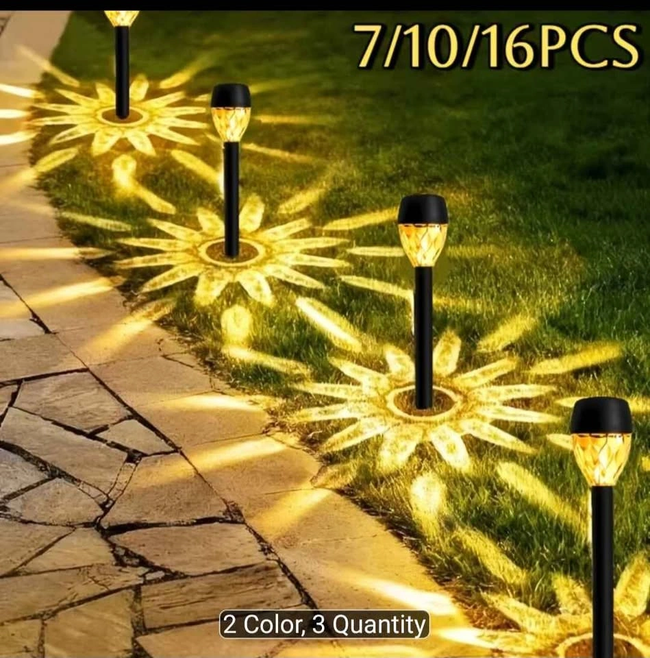 10 Pack Solar Garden Lights for Lawn Pathway Decor - photo 2