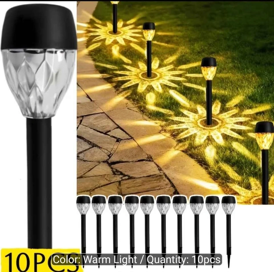 10 Pack Solar Garden Lights for Lawn Pathway Decor - photo 3