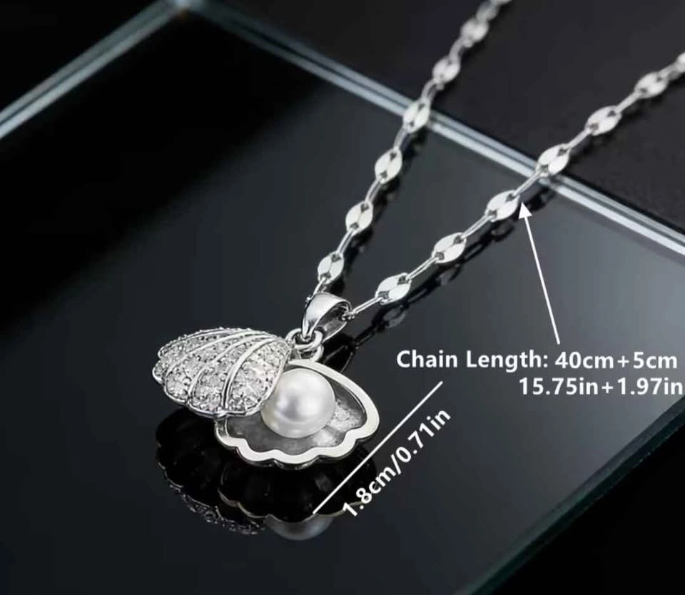 Fashion Shell Necklace, Titanium Steel Pendant - photo 2