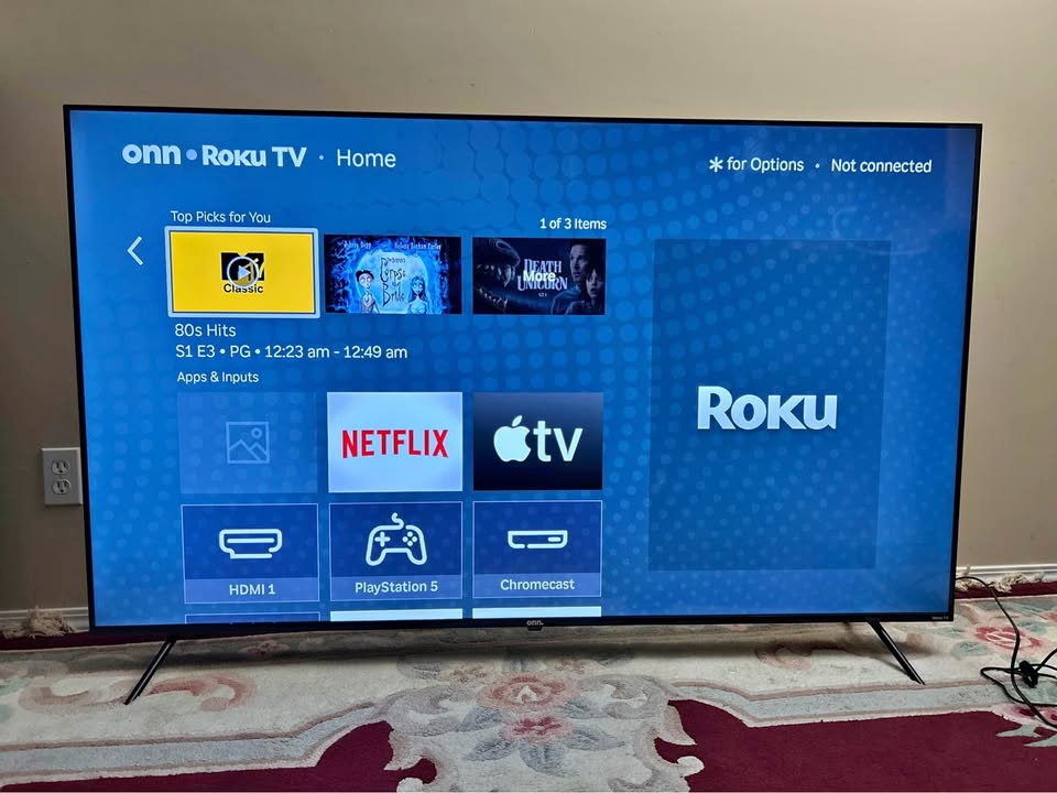 🔥 4K Ultra 70” onn Roku Smart TV with Warrenty🔥 OBO