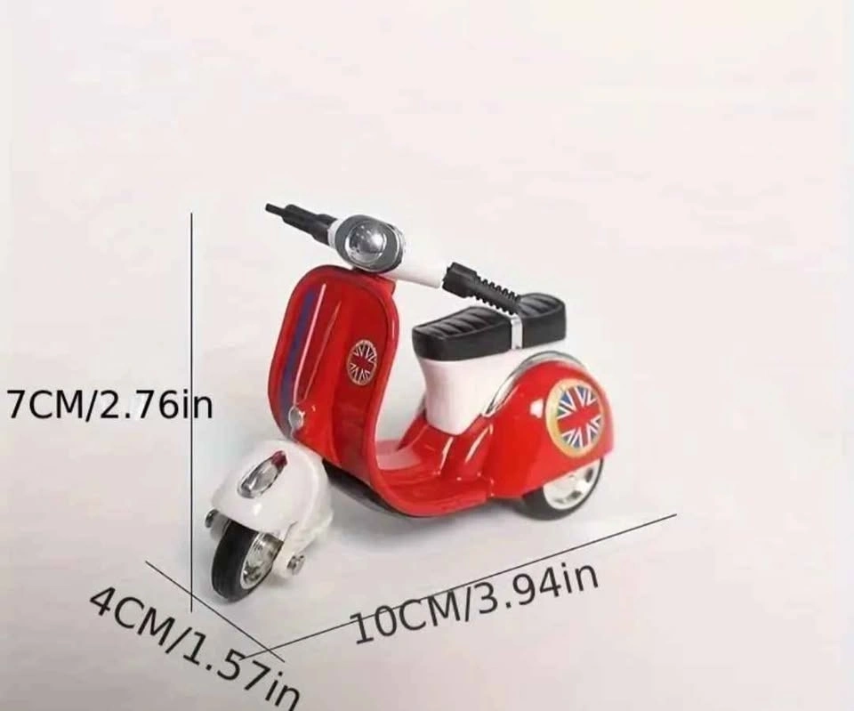 Scooter Shaped Tabletop Decor - Vintage Scooter Design with Numb - photo 2