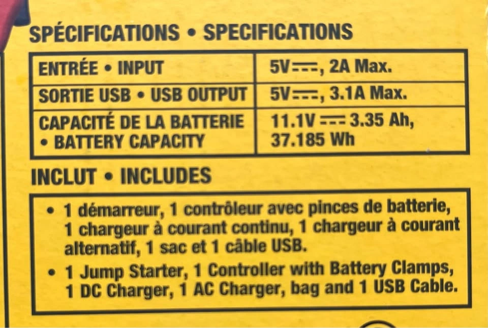 DeWalt 1600A Jump Starter – DXAELJ16CA – Portable Car Booster - photo 5