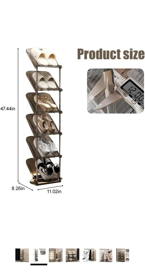 6 Tier Vertical Shoes Organizer Storage - photo 2