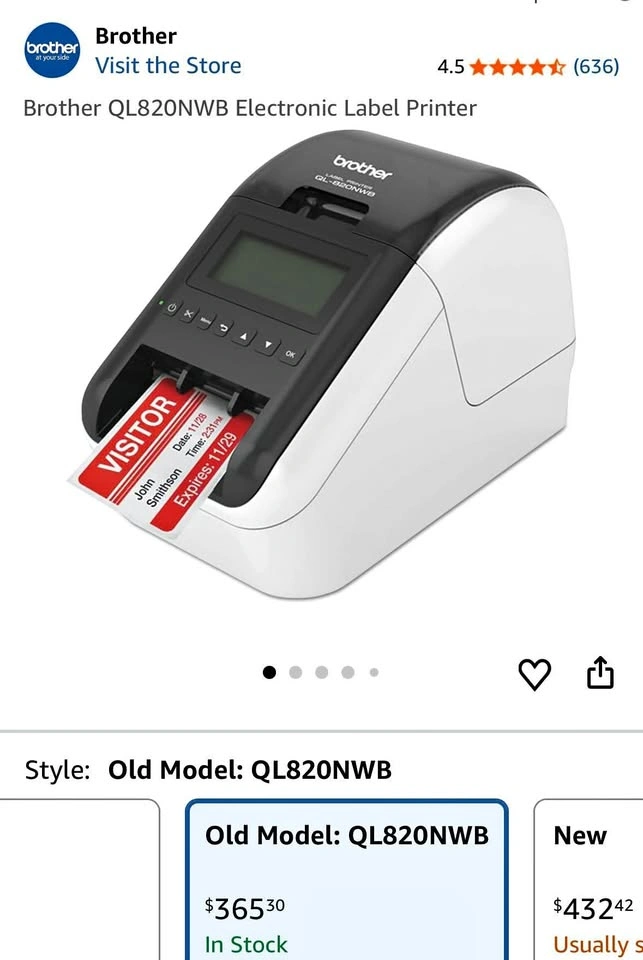 Brother P-Touch Label Printer - PT-W820NMB