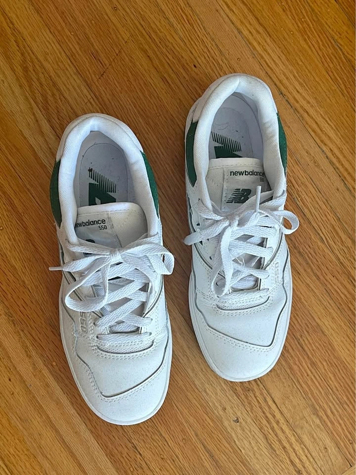 New Balance 550 Sneakers White Green Women's US 6
