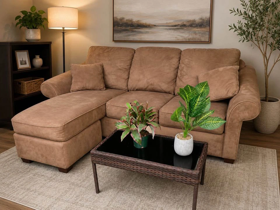 FREE DELIVERY ✅ Urban Barn Brown Sectional Couch - photo 2