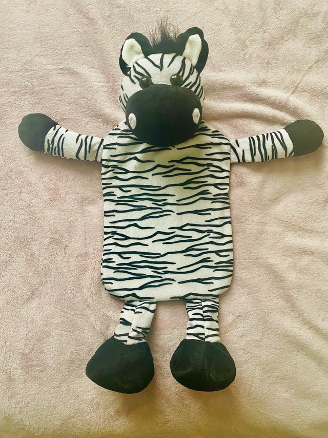 New Zebra Hot Water Bottle Bag Rubber