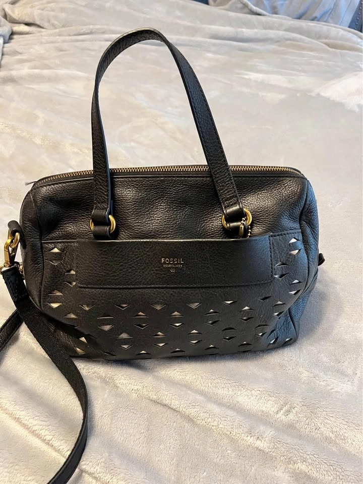 Fossil Black Crossbody Purse
