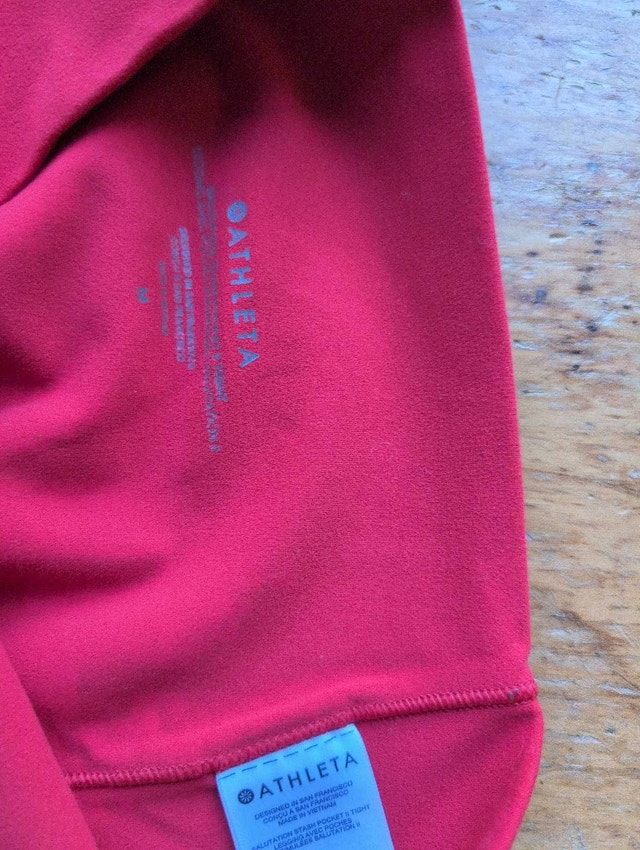 Athleta Salutation Stash Pocket II Red Leggings - Women's Medium - photo 2