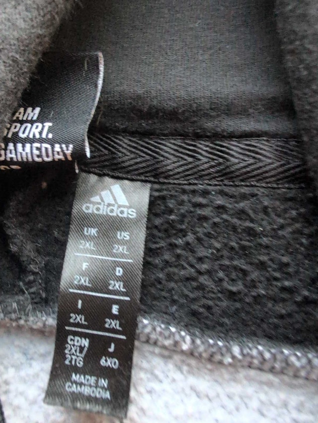 Adidas Hoodie 2XL Mens Dark Grey - photo 2