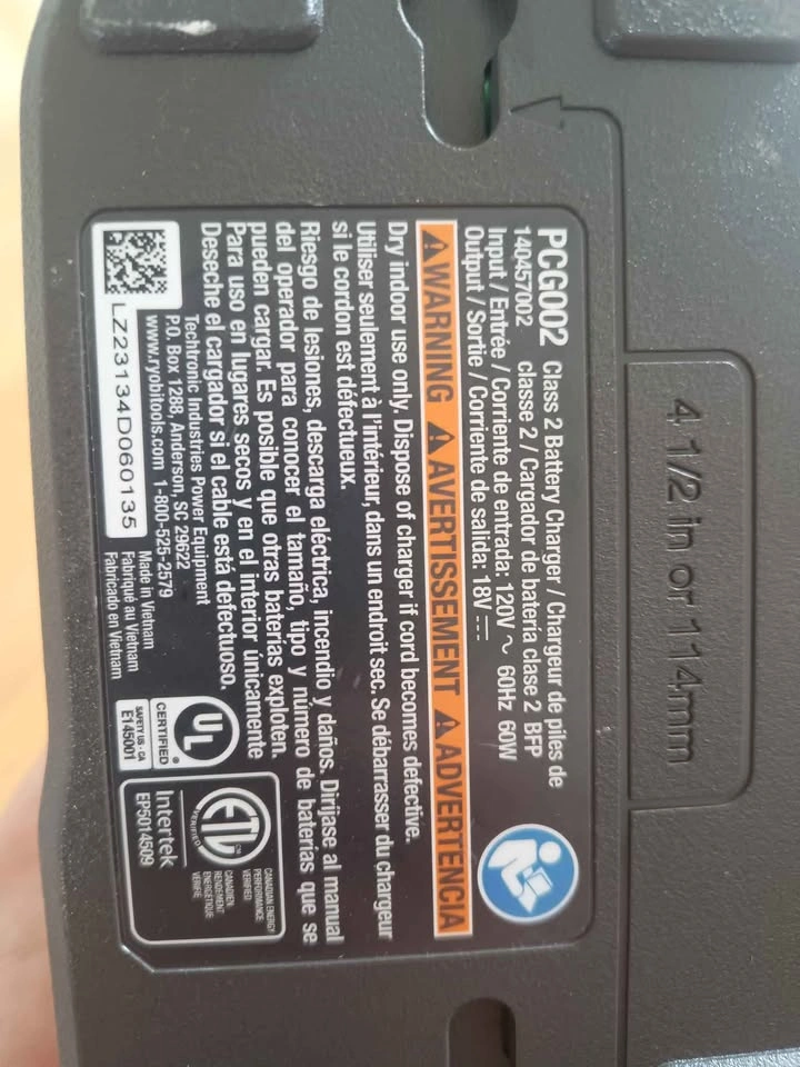 Ryobi ONE+ Battery Charger – Great Condition - photo 3