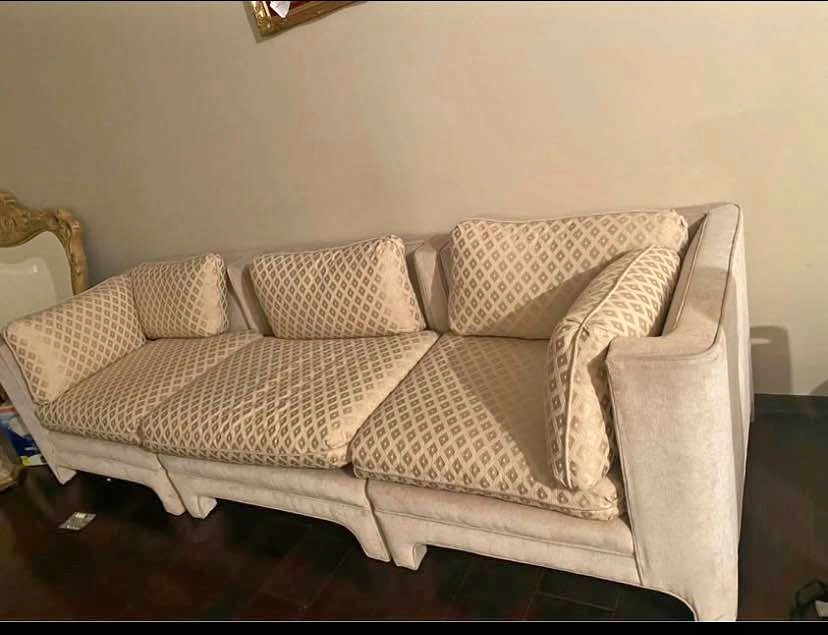 Comfy Gold Upholstered Couch