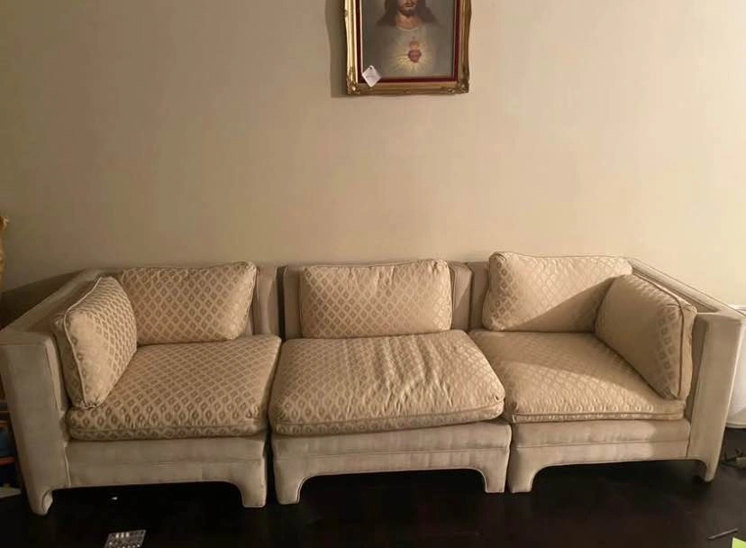 Comfy Gold Upholstered Couch - photo 2