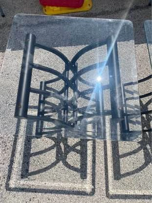 Wrought Iron/glass end Tables - photo 2