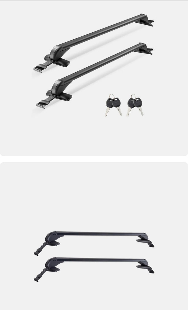 Lockable Roof Rack Cross Bars 165 LBS Capacity Universal Fit - photo 3