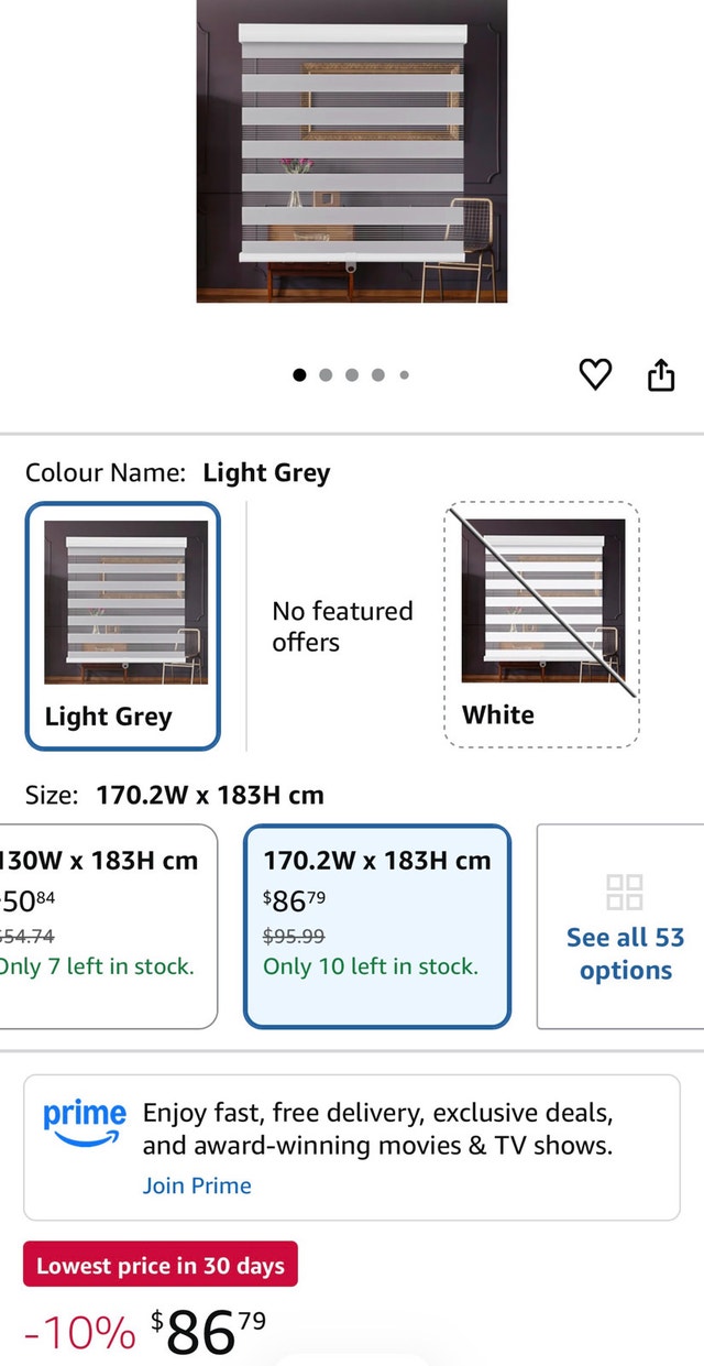 SMONTER Cordless Zebra Blinds - Light Grey (67" Wx72" H) - photo 5