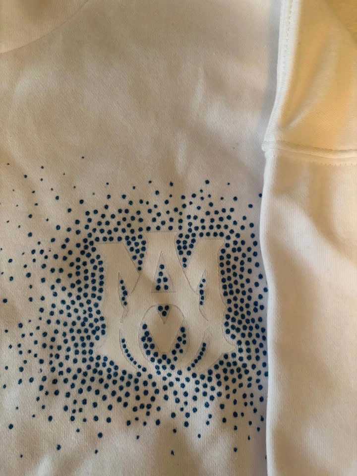Brand New White And Blue Amiri Hoodie Size S - photo 2
