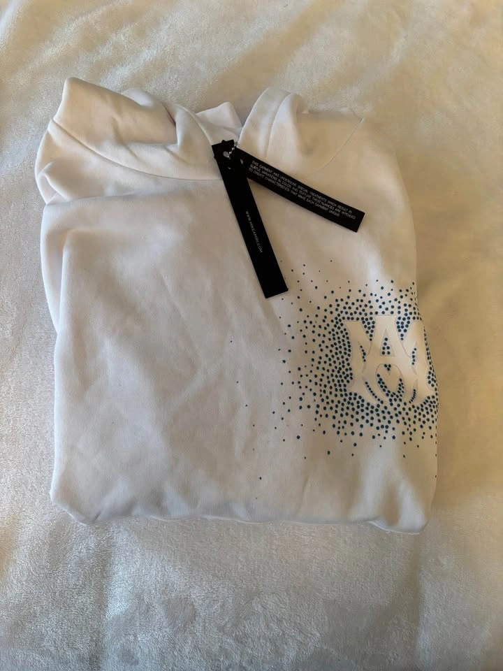Brand New White And Blue Amiri Hoodie Size S - photo 4